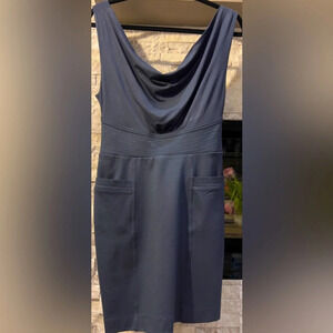 Wilster size Medium Navy cowl neck cutout dress